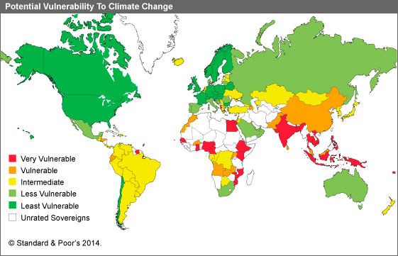 Figura 3: Mapa de vulnerabilidad potencial a los efectos del Cambio Climático.